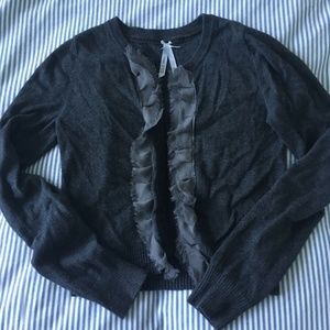 Gray ruffles cardigan | Size S